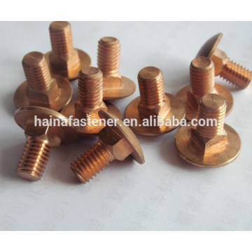 M8 brass mushroom head square neck bolt,Brass carriage bolt din603